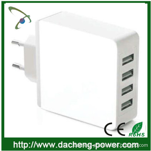 Factory hotly selling 4 port usb wall charger 5V 7.2A for phone ipad( EU Plug)